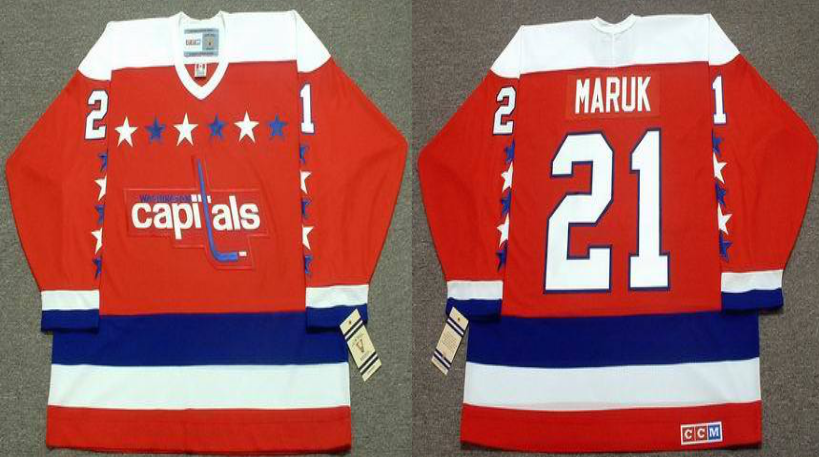 2019 Men Washington Capitals #21 Maruk red CCM NHL jerseys->washington capitals->NHL Jersey